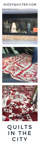Calvin Klein's Vintage Red and White Quilts in NYC